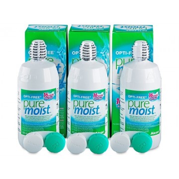 OPTI FREE Pure Moist Contact Lens Solution 3 x 300ml